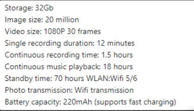 AI Camera Smart Glasses - Milo Hub 56