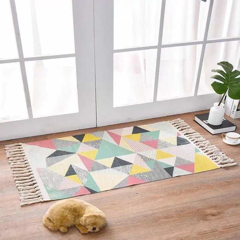 Cotton Linen Area Rug for Home Entrance - Milo Hub 56