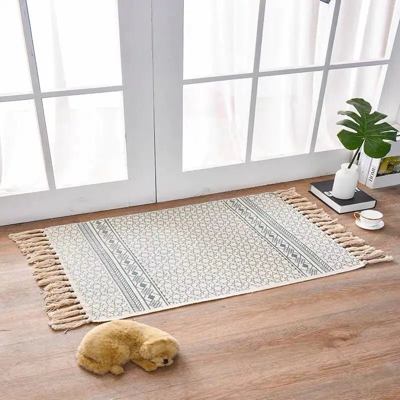 Cotton Linen Area Rug for Home Entrance - Milo Hub 56