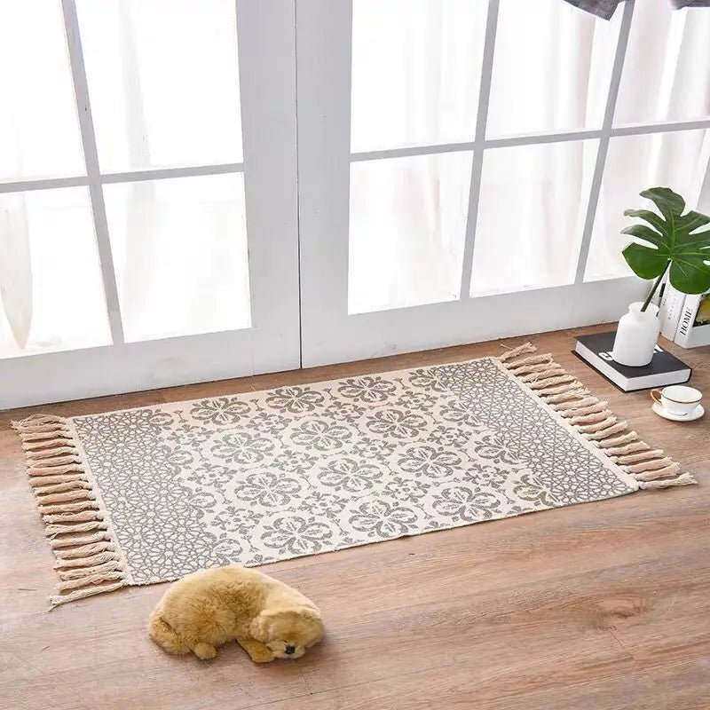 Cotton Linen Area Rug for Home Entrance - Milo Hub 56