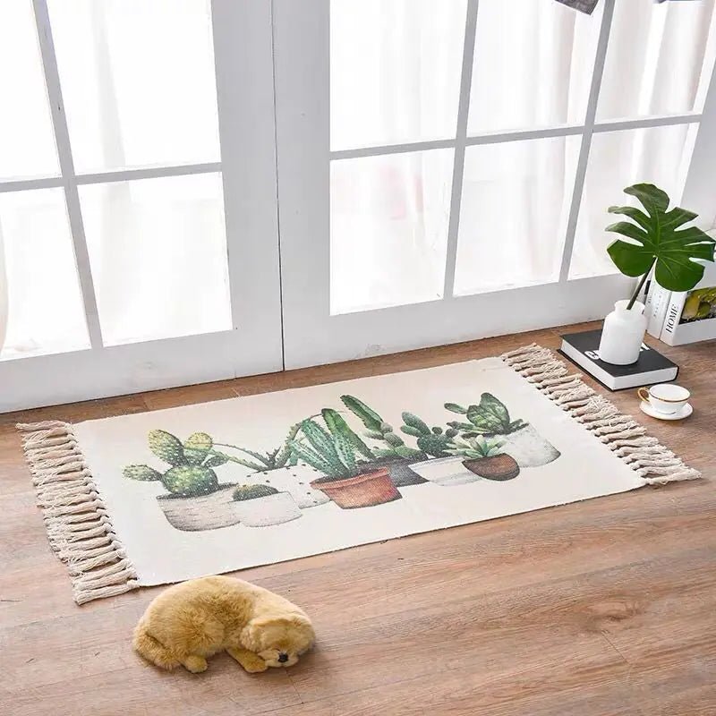 Cotton Linen Area Rug for Home Entrance - Milo Hub 56