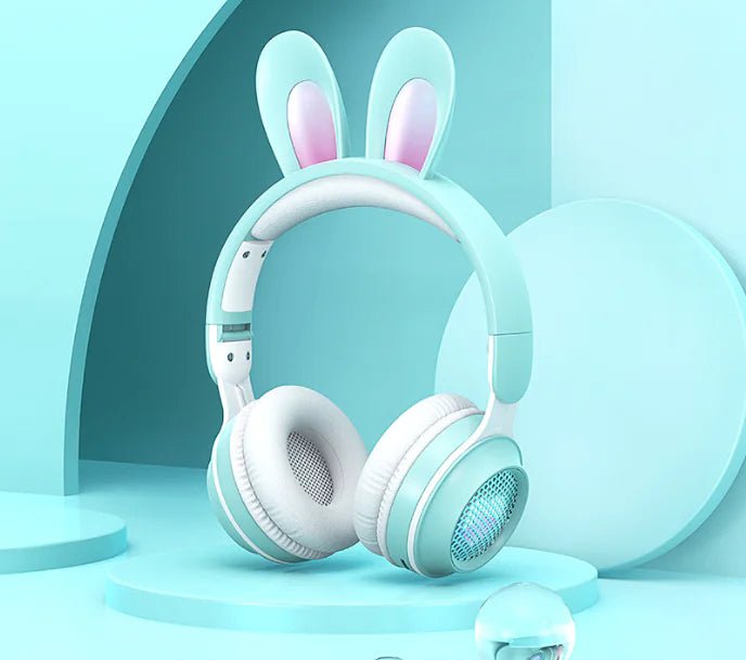 Cute Rabbit Wireless Headphones with RGB LED for Kids - Milo Hub 56