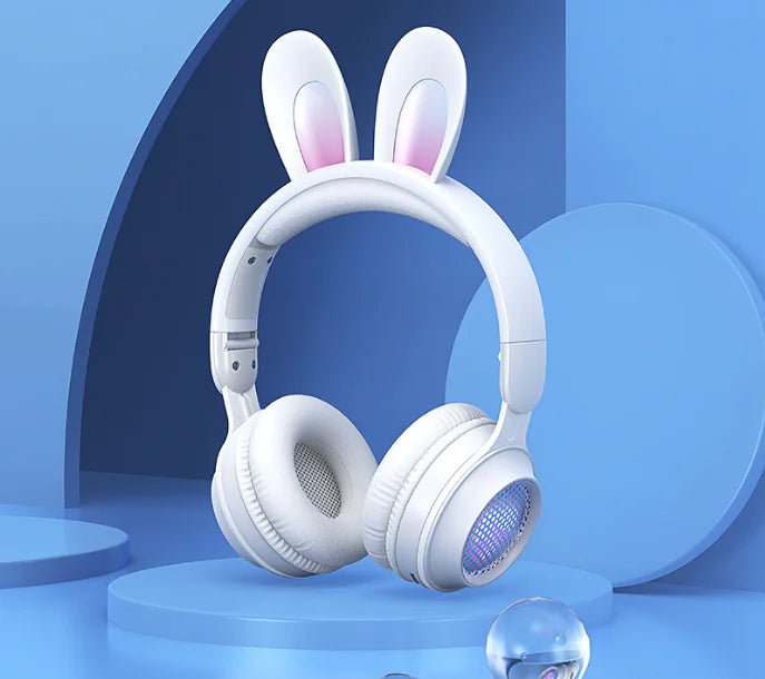 Cute Rabbit Wireless Headphones with RGB LED for Kids - Milo Hub 56