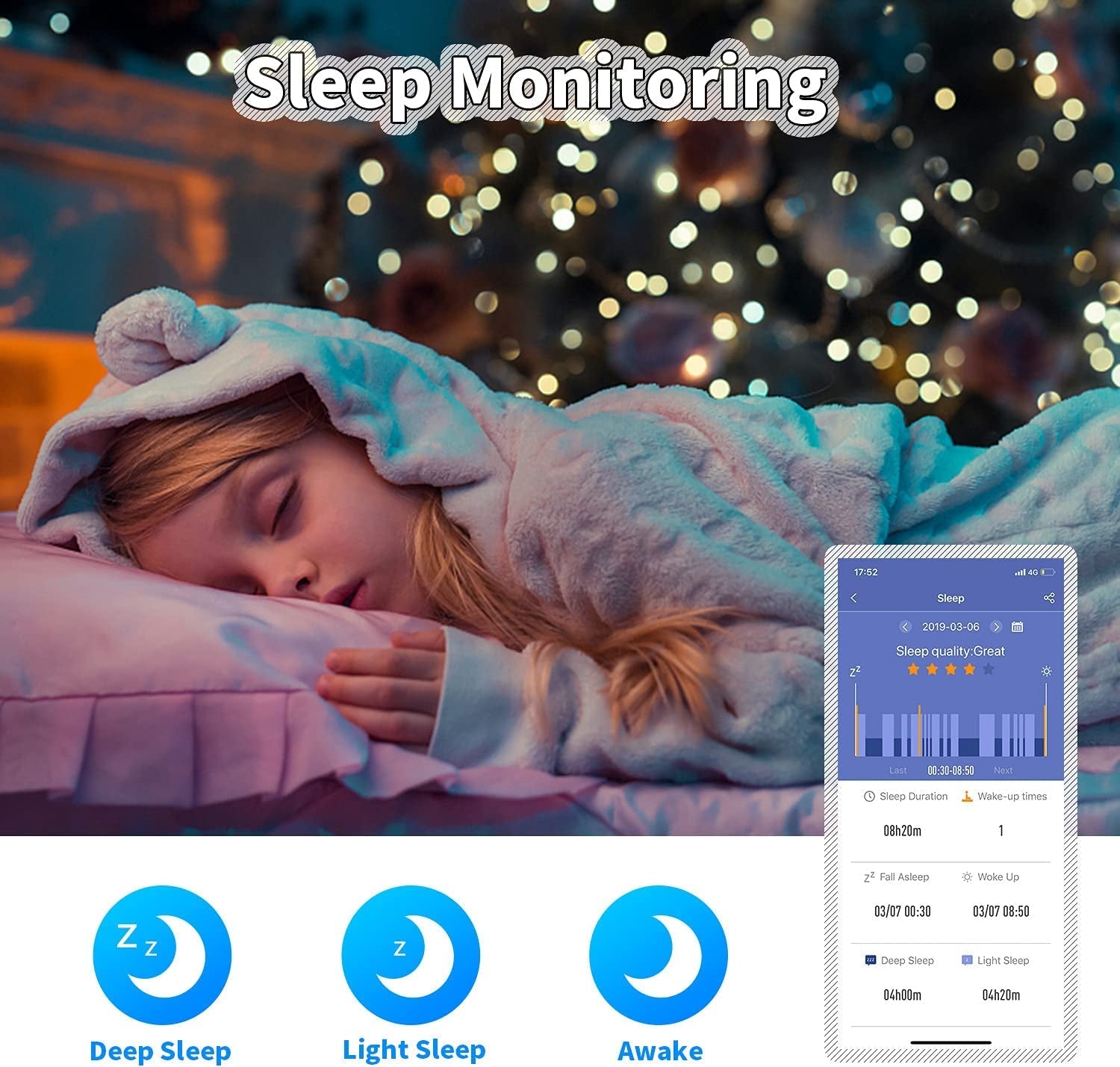 Kids Watch Fitness Tracker, Fitness Watches for Kids, Activity Tracker with Pedometers, Stopwatch, IP68 Waterproof, 11 Sport Modes Smart Watch for Kids Age 6 - 16 Years Old(A) - Milo Hub 56