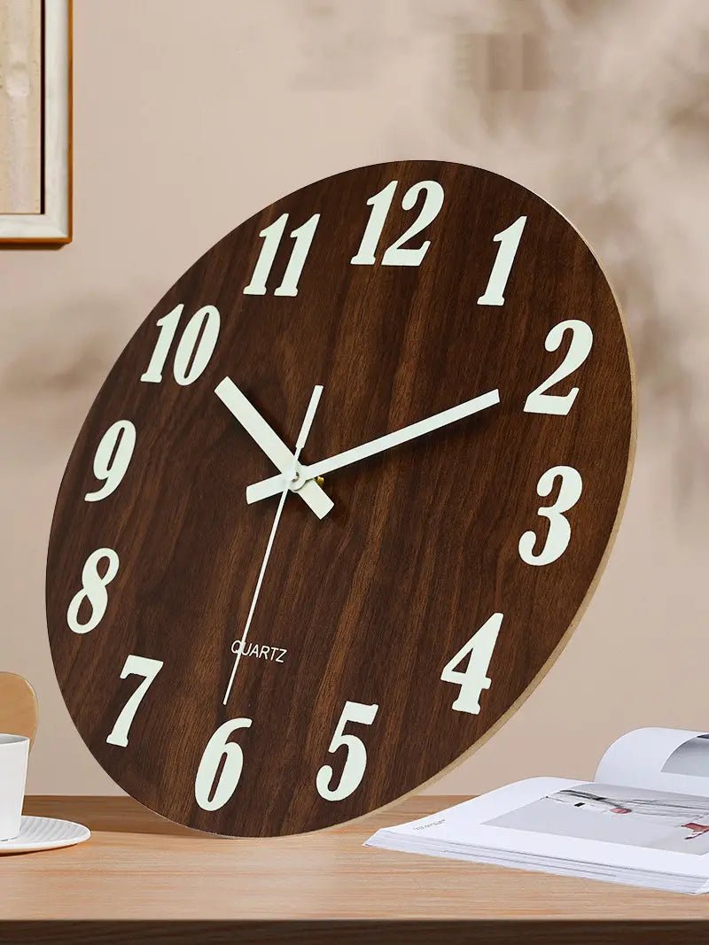 Luminous DIY Wooden Wall Clock for Home Decor - Milo Hub 56