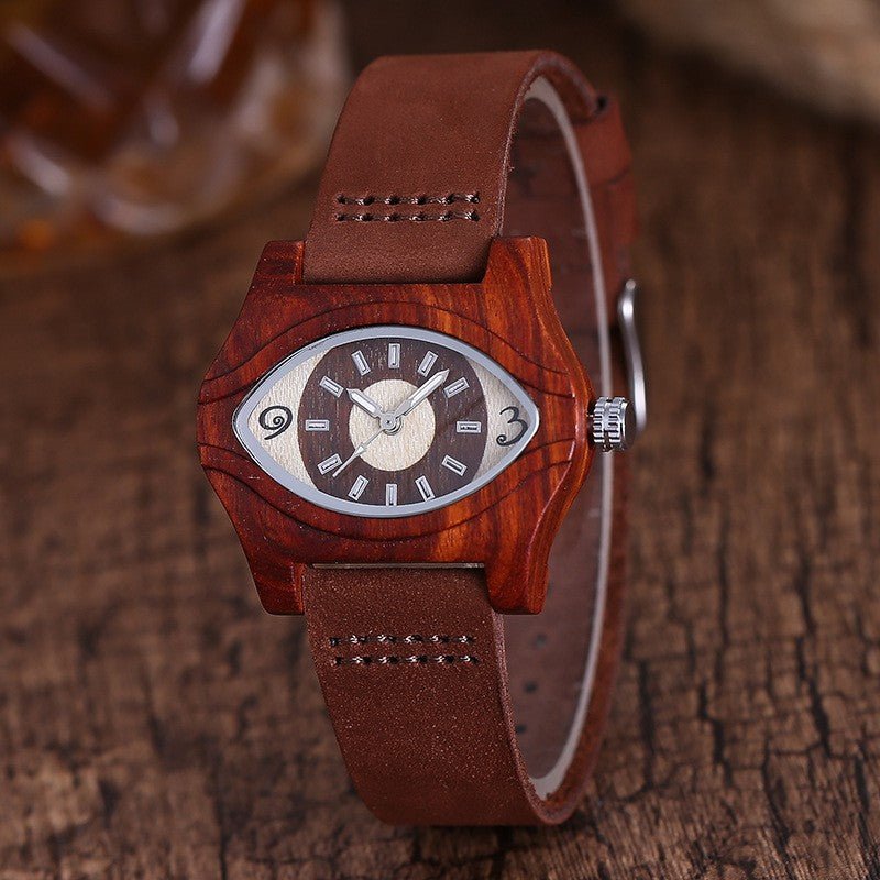 Multifunctional Compass Wooden Watch Outdoor Sport Watch for Men Women Students(E) - Milo Hub 56