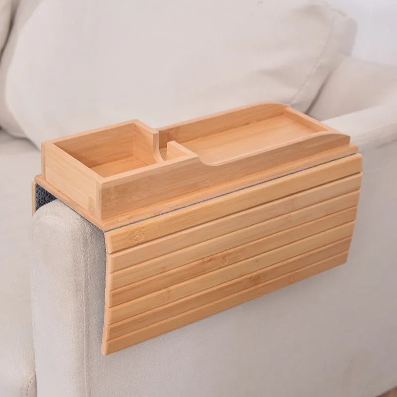 Sofa Arm Rest Tray Bamboo - Milo Hub 56