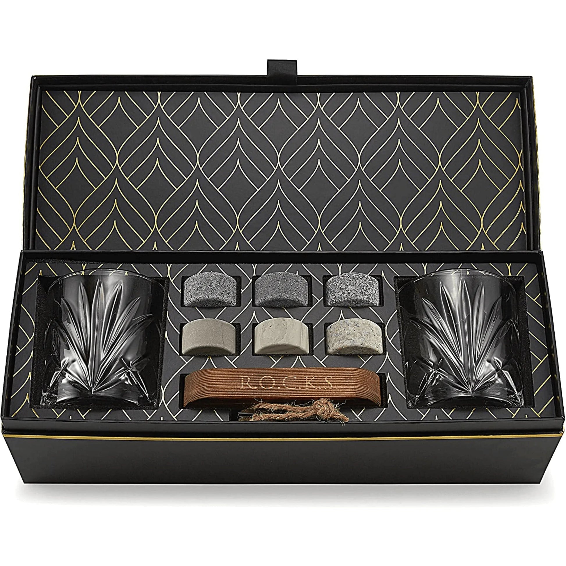 The Connoisseur's Set - Whiskey Stones & Palm Glass Edition - Milo Hub 56
