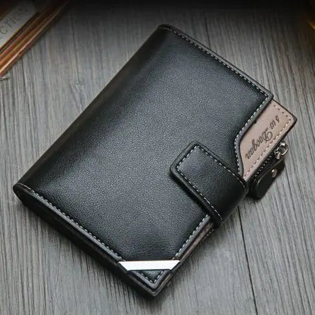 Vertical Buckle Wallet with Zipper Closure - Milo Hub 56