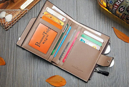 Vertical Buckle Wallet with Zipper Closure - Milo Hub 56
