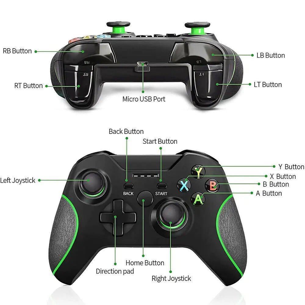 Wireless Controller For Microsoft Xbox One / S / X / E / Windows 7 8 10 PC 2.4G - Milo Hub 56