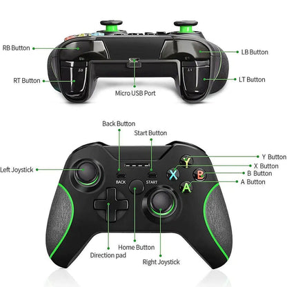 Wireless Controller For Microsoft Xbox One / S / X / E / Windows 7 8 10 PC 2.4G - Milo Hub 56