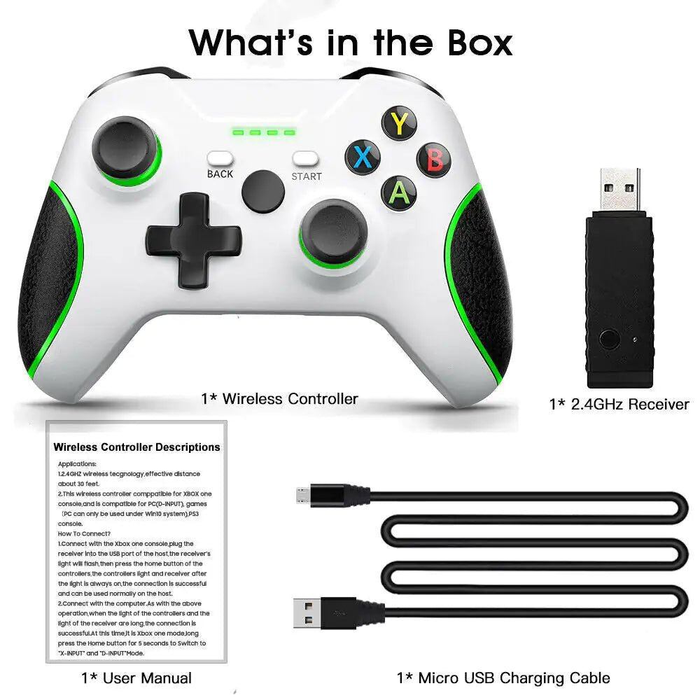 Wireless Controller For Microsoft Xbox One / S / X / E / Windows 7 8 10 PC 2.4G - Milo Hub 56